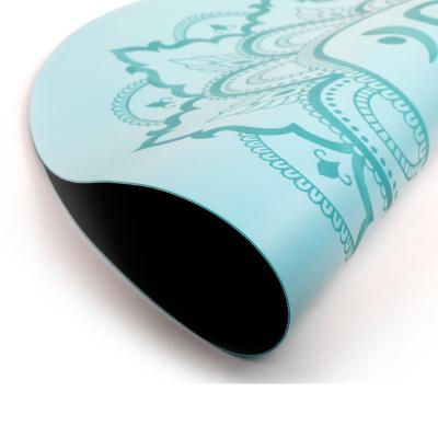 China Round Type Non Slip Custom Printed Fitness Gym Sports 4 mm Natural Rubber PU Yoga Mat zu verkaufen