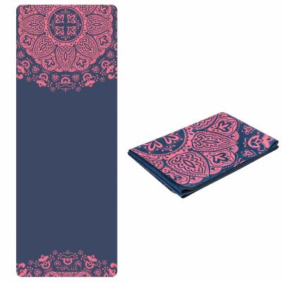 China anti slip eco friendly factory in Ningbo self rolling 3 mm suede yoga mats outdoor en venta