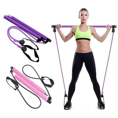 중국 Pilates Bar Yoga Stick Pilates bar kit for Home Gym with Resistance Bands for Pilates Exercise and Body Workout 판매용