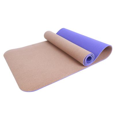 China Ningbo virson New design hot selling CORK TPE yoga mat customized zu verkaufen