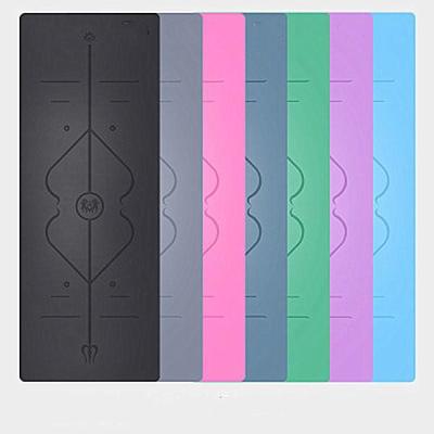 중국 5mm Pu Rubber Yoga Mat Customized Posture Line Natural Rubber Anti Slip and Sweat Absorbing Yoga Mat Tuhao Fitness Yoga 판매용