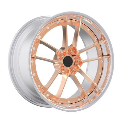 China Custom designed Two pieces forged wheels 18 19 20 21 22 23 24 inch alloy car rim custom alloy car wheels for sale