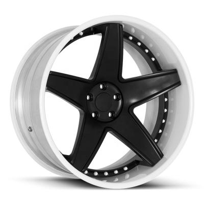 중국 Deep Dish Lip Wheels 5 Spoke Aluminum Custom Forged Wheels 2 Pieces Forged Alloy Wheels For Sports Car 판매용