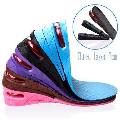 China Inside Shoe 3 Layers PVC Adjustable Height Increasing Insole For Shoes for sale