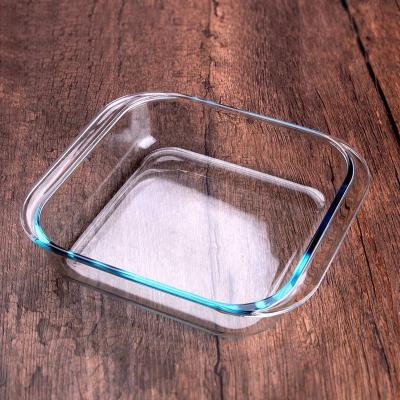 China Viable Clear Glass Baking Dish for Oven Glass Pan for Baking Glass Bakeware Square Mold for sale