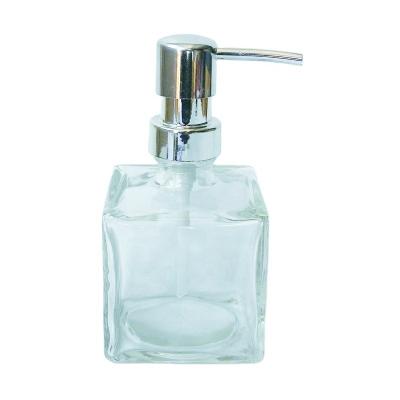 China Viable Hand Gel Wash Liquid Soap Dispenser Glass Stand Glass Stand Square Bottle for sale