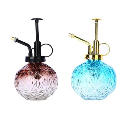 China 200ml Glass Continuous Water Garden Mist Spray Bottle With Silver Color Lid for sale