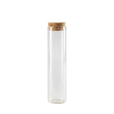 China 20ml 30ml 50ml 60ml 100ml Small Viable Spice Glass Tube With Cork Lid for sale