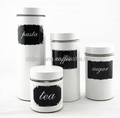 China Viable White Coating Glass Sealed Jar Coffee Jar Pasta Jar For Candy for sale