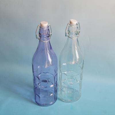 China 1000ml Air Sustainable Tight Lid Glass Bottles For Liquid And Juice for sale