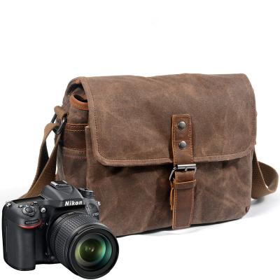 China Vintage Waterproof Canvas Micro Cross - Body Messenger Shoulder Photography Digital SLR Camera Bag For Men for sale