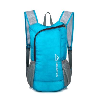 China Waterproof Below Custom Logo Women's Travel Duffel Bag Foldable 20 Liter Backpack Backpacks for sale