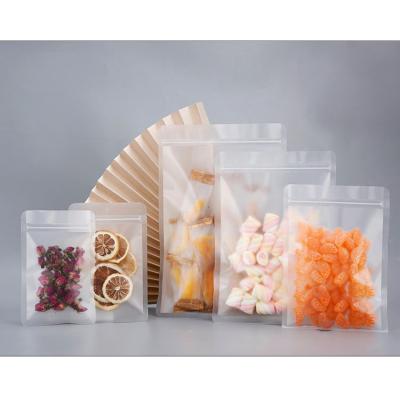 China BIODEGRADABLE Frosted Fruit Transparent Zipper Lock Plastic Packaging Bags for sale