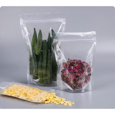 China Plastic High Quality Clear Stand Up Ziplock Plastic Bags for sale