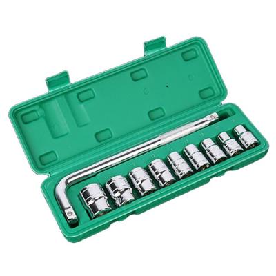 China Repair Hand Tool 10 in1 Car Repair Tool L-bar and Cr-v Socket Wrench Set Motorcycle Repair Tool Kit Set for sale