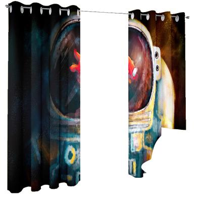 China Blackout Among USA Theme 3D Printed Curtain For Living Dining Room Decoration And With Pancake And Perfect American Flat Window for sale