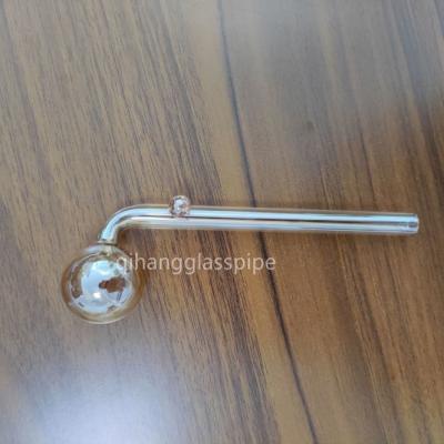 China wholesale sweet puff glass pipe oil burner water pipe  12/14/15/16 cm for somking pipe for sale