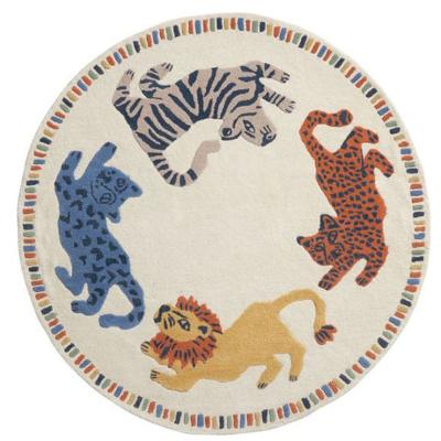 China Baby Play Mat Non-Slip Color Floor Rug Cartoon Purpose Cashmere Multifunctional Animal Artificial Baby Crawling Mat for sale