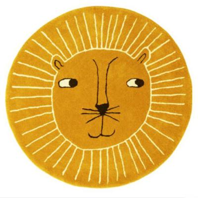 China Multifunctional Purpose Amazon Hot Sale Cartoon Lion Anti Slip Baby Cushion Play Mats For Kids Carpet Home Decor Mat for sale