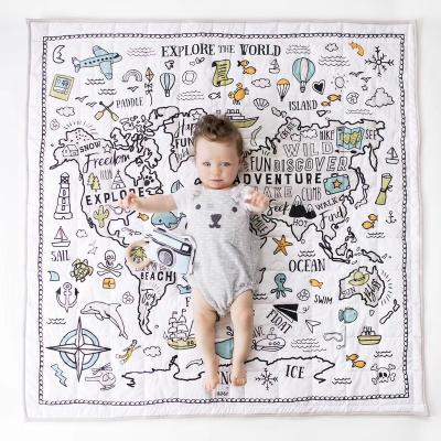 China Multi-Function Custom Foldable Soft Goal Place Kids Mat Cartoon Design Baby Play Crawling Mat Eco-Friendly for sale