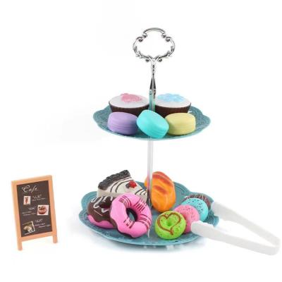 China Kitchen Toy Dim Sum Toys Baby Game New Arrival Safety Material Simulation Coffee Snack Afternoon Tea Set For Children for sale