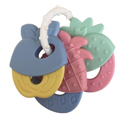 China Wholesale Baby Food Grade BPA Free Silicone Chewable Teether Toys Eco-Friendly Baby Teethers for sale