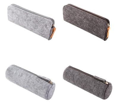 China 2022 Hot Sale Super Promotional Students Large Capacity Felt Cloth Pencil Case Recyclable Pen Bag Pouch Stationary Case Amazon Material for sale