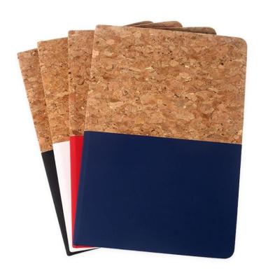 China Wholesale eco-friendly 2022 eco-friendly paper a5 journals diary sketchbook with elastic closure cork cover notebook for sale