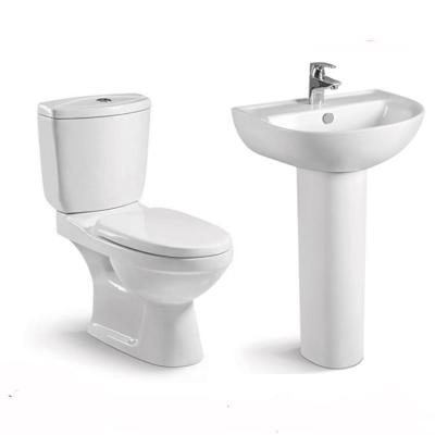 China Ceramic Sanitary Ware Washdown Bathroom Water Closet Double-Flow Two-Piece Toilet Price for sale