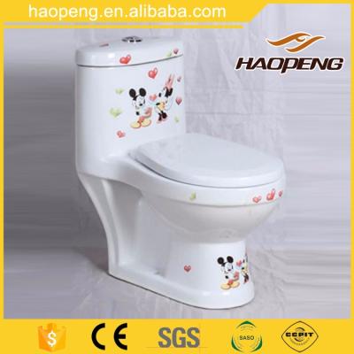 China Double-Flow Ceramic Sanitary Ware Child Toilet Cartoon Bathroom Suite Small Children's Toilet Bowl for sale