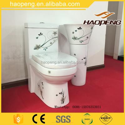 China One Piece Lavatory Toilet Commode Double-Flow Sanitary Ware China Types for sale