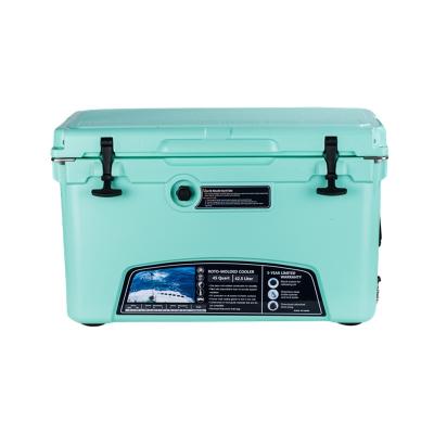 China KUER 45QT Rotomolded Waterproof Coolers Cooler Box For Fishing Ice Chest 2018 Food Grade PE Food Drinks Beer Refrigeration PU Foam for sale