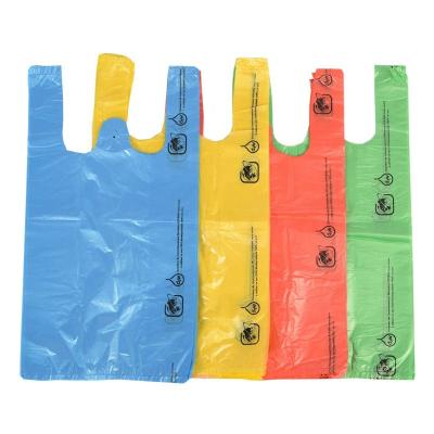 China Biodegradable Biodegradable Cornstarch Eco Carry Plastic Shoe Packing Shopping Bag Supermarket Recyclable Wholesale Degradable Compostable Vest for sale