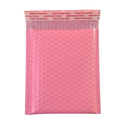 China Hot Selling Security Mailing Courier Air Envelope Pink Makeup Bubble Mailer Bag With Adhesive Bubble for sale