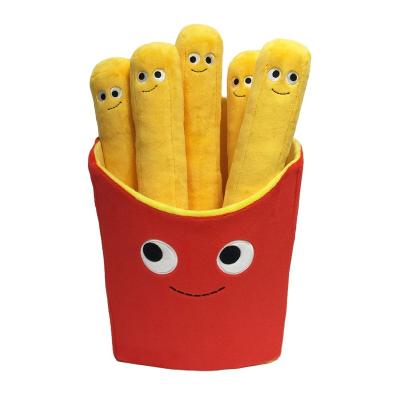 China Creative Funny Stuffed New Design Pizza French Fries Plush Toy For Kid for sale