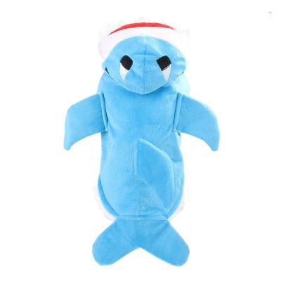 China NEW TOYS pet clothes border dog plus velvet shark trick dress Christmas Halloween dress for pets for sale