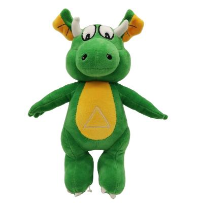 China New creative plush green dragon plush toy for birthday gift for sale