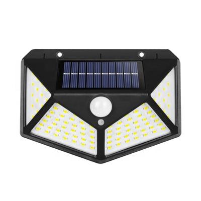 China Garden IP65 100LED Solar Sensor Wall Lamp PIR Human Body Sensing Outdoor LED Lamp Light For Garden Stair for sale