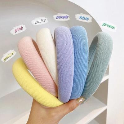 China Girls Vintage Comfortable Soft Hair Bands Korean Soft Circle Headwear Hair Accessories Headband Hairband for sale