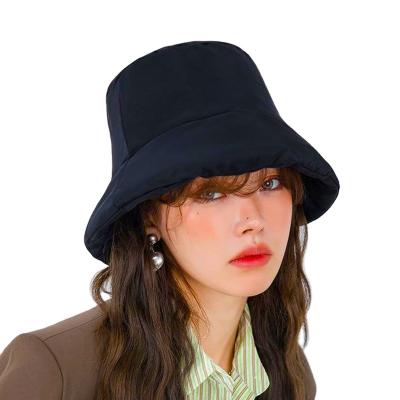 China breathable & Fashion Waterproof Women's Warm Goose Down Hat Lady Autumn Winter Outdoor Fisherman Cap Bucket Hats For Women for sale