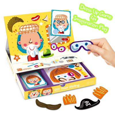 China Magnetic book face dress up game for imaginative play for children aged 3-6 1H196861 for sale