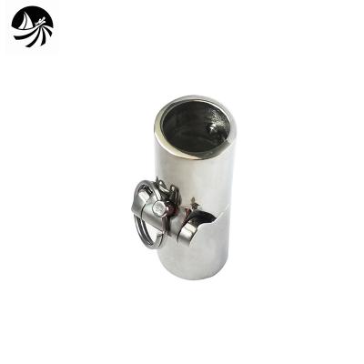 China Factory Stainless Steel Boat Accessories Precision Casting Tube Joint Mirror Marine Hardware Boat /Yacht/Ship Polish Fittings for sale