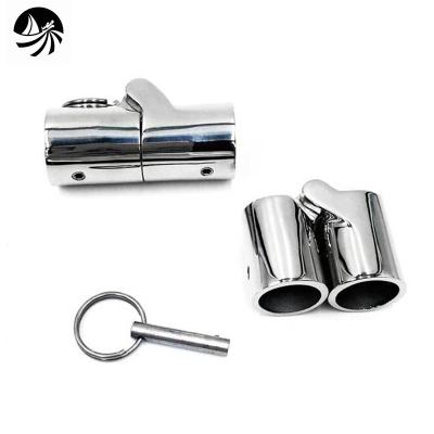 China Stainless Steel Boat Accessories Precision Casting Tube Joint Quick Pin With Ring Mirror Polish Marine Hardware For Boat/Yacht for sale