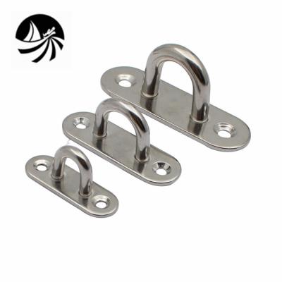 China Welded Manufacturing Steel Strainless Boat Accessories Marine Hardware Welded Protection Oblong Eye For Boat /Yacht Fittings for sale