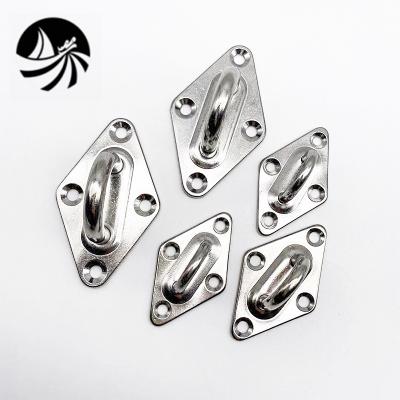 China Stainless Steel Boat Accessories Marine Hardware Casting Diamond Pad Eye Mirror Polish Polished Strainless For Boat /Yacht Fittings for sale