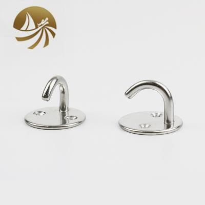 China Welded Steel Fabrication Strainless Boat Accessories Marine Hardware Welded Hook On Round Plate For Boat /Yacht Fittings for sale