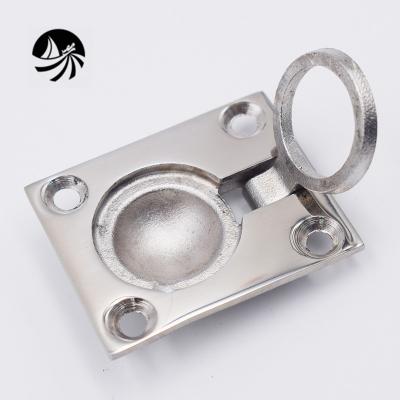 China Stainless Steel Boat Manufacturing Marine Hardware Accessories Strainless Casting Flush Lifting Pull For Boat /Yacht Fittings for sale