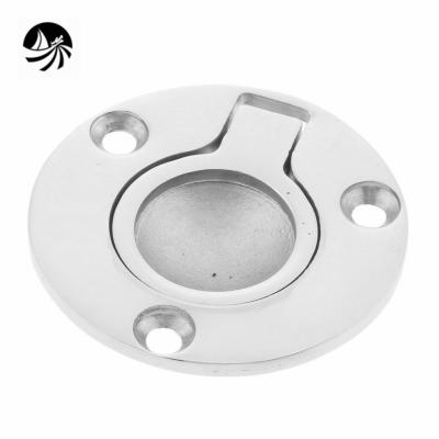 China Stainless Steel Boat Manufacturing Marine Hardware Accessories Strainless Casting Flush Lifting Pull For Boat /Yacht Fittings for sale