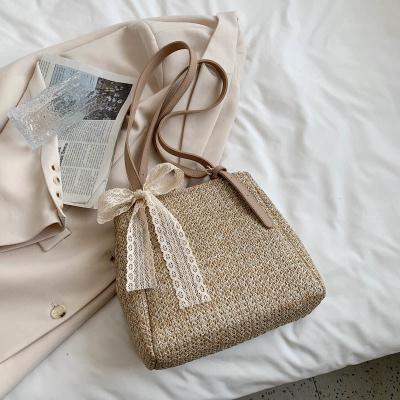 China 2021 Summer Fashionable New Fashionable Woven Bag Niche Design Straw Large Brand Women's Shoulder Bag Women's Tote Bag for sale