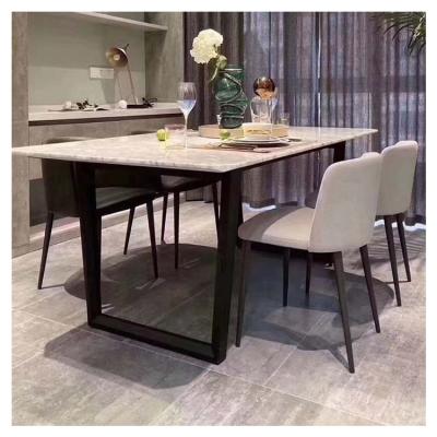 China The first floor is made of cowhide and all metal frame home furniture wood upholstered white metal dining chair for sale